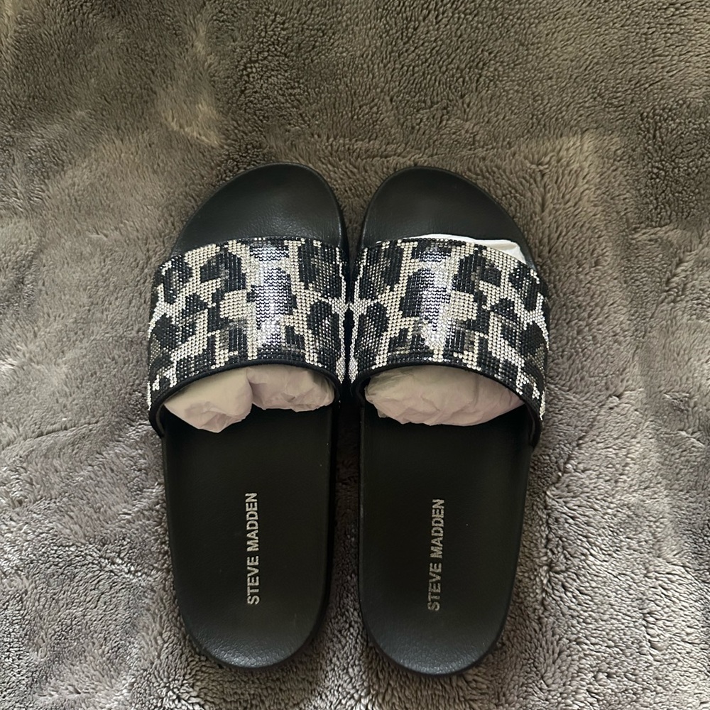 Steve Madden Leopard Sammy Slippers